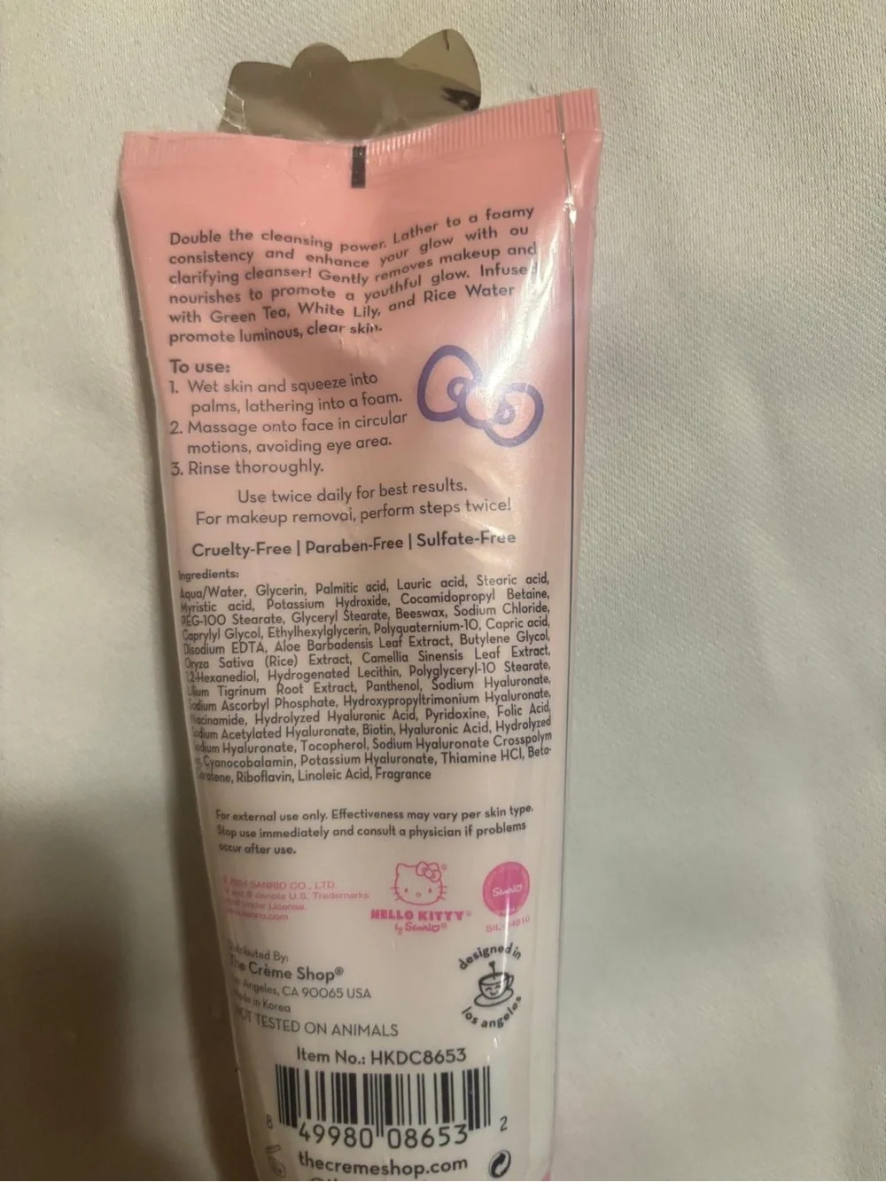 Hello Kitty Pink Daily Double Cleanse & Hydration Duo
